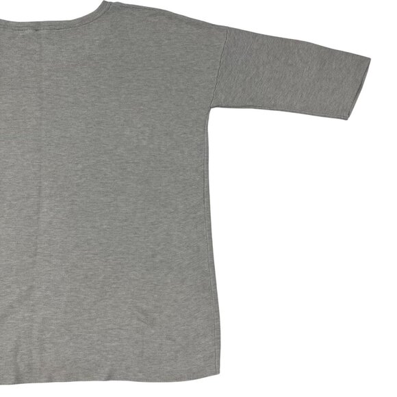 MEDIUM M Peruvian Connection Pima Cotton Knit Beige Gray Pullover Sweater - Picture 10 of 10